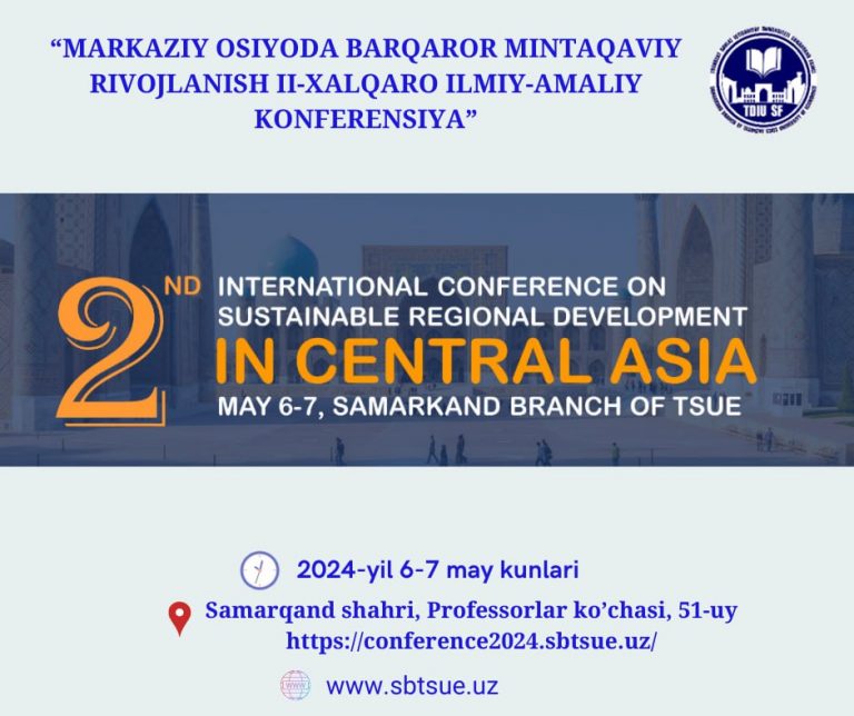 📚Shoshiling! SCOPUS va “Web of Science”da indekslanadigan konferensiya qatnashchisiga aylaning!